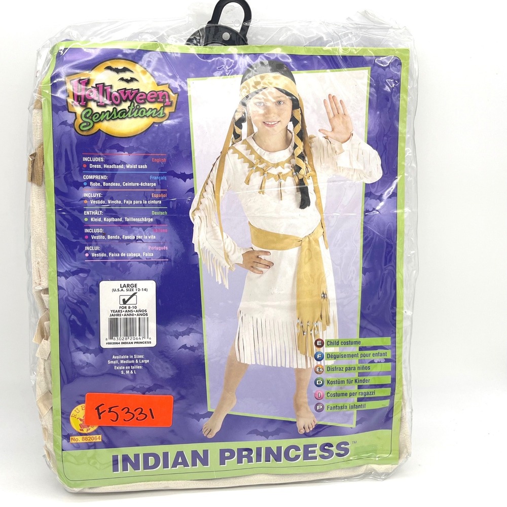Rubies Halloween Sensations Native American Princess Costume Girls Large 12-14